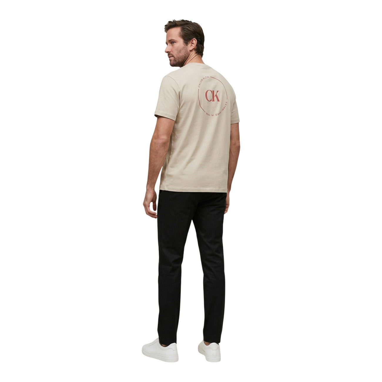 2452643 Calvin Klein Jeans T-Shirt Beige Uomo