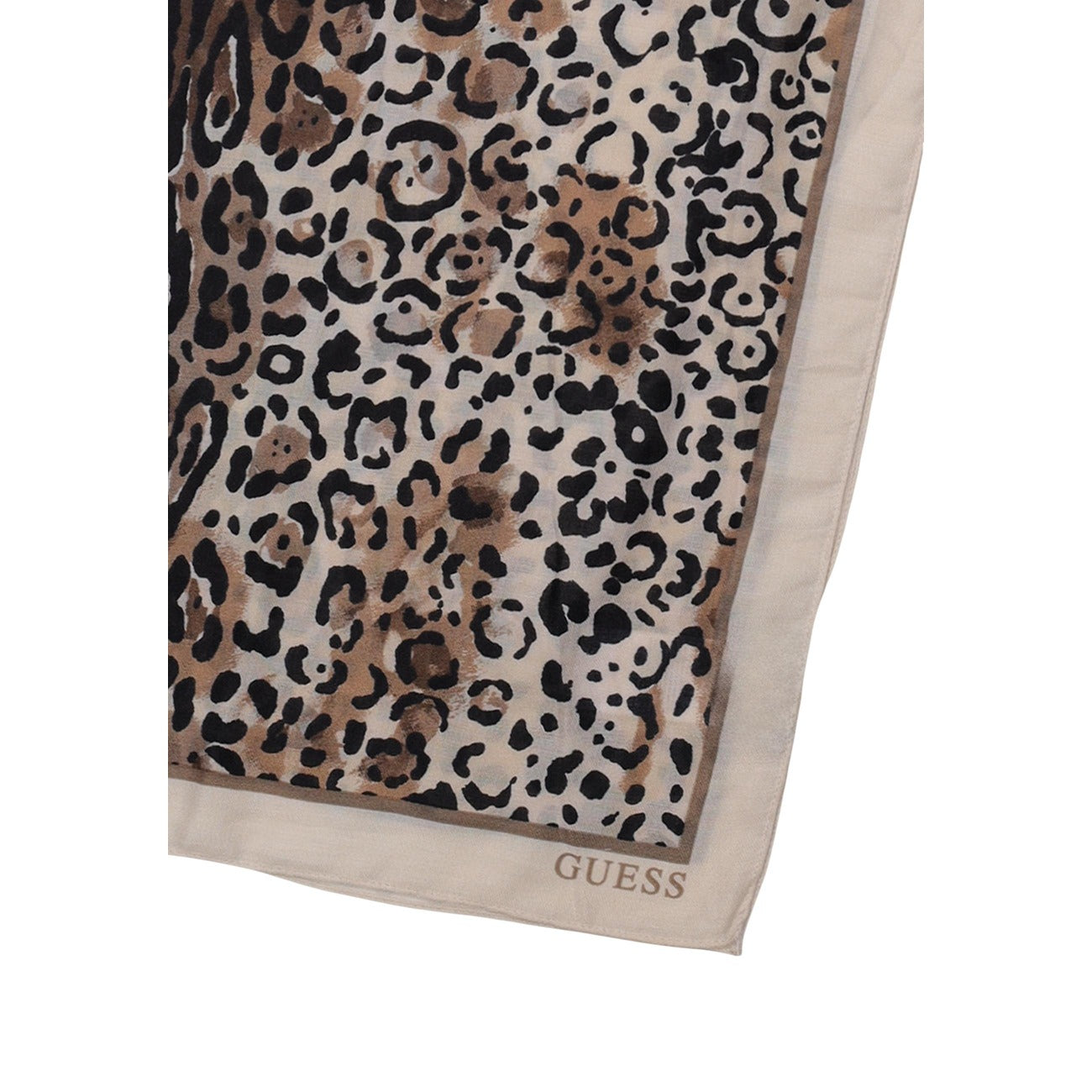 2452229 Guess Sciarpa Beige Leopardata Donna