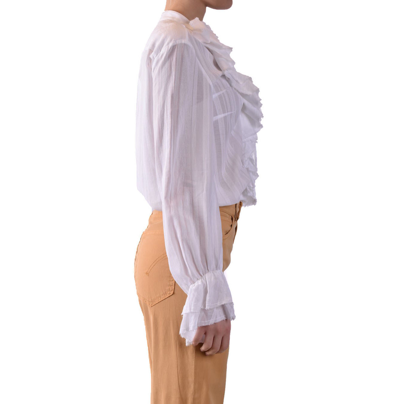 2429978 Dondup Camicia Bianca Maniche Lunghe Donna