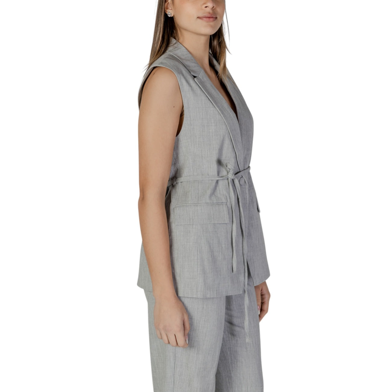 483051 Vila Clothes Gilet Grigio Donna Primavera/Estate