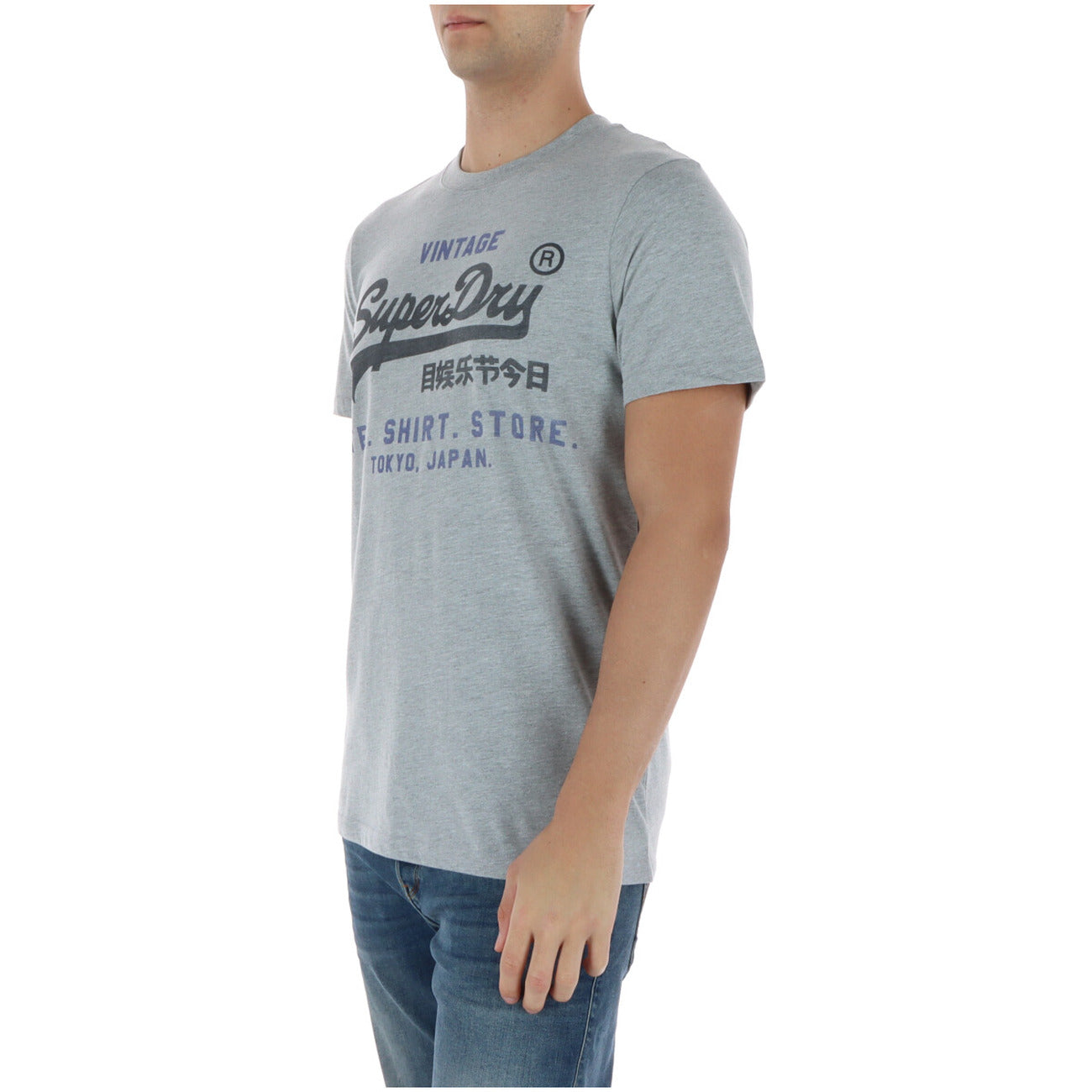 2456719 Superdry T-Shirt Grigio Stampa Uomo