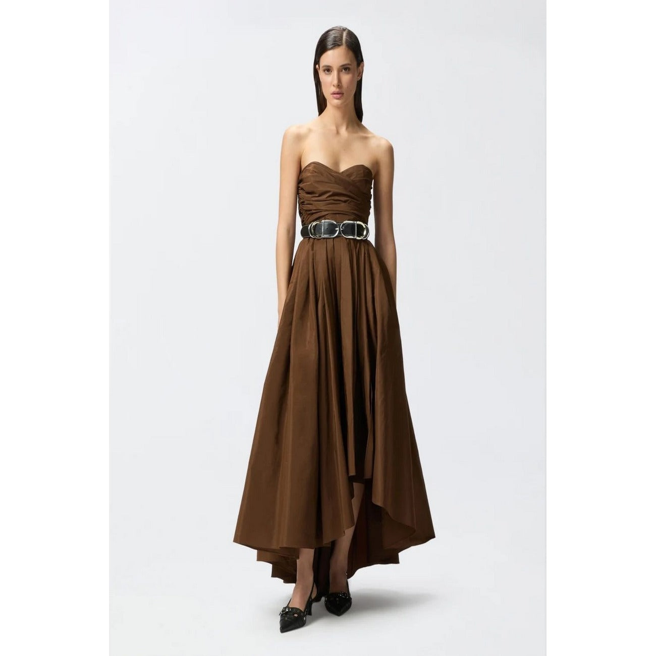 2442840 Pinko Abito Marrone Donna Poliestere 100%