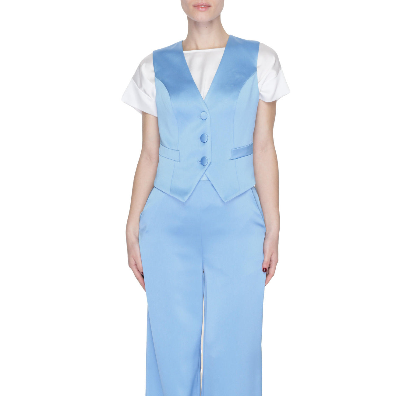 473043 Silence Gilet Azzurro Donna Primavera/Estate