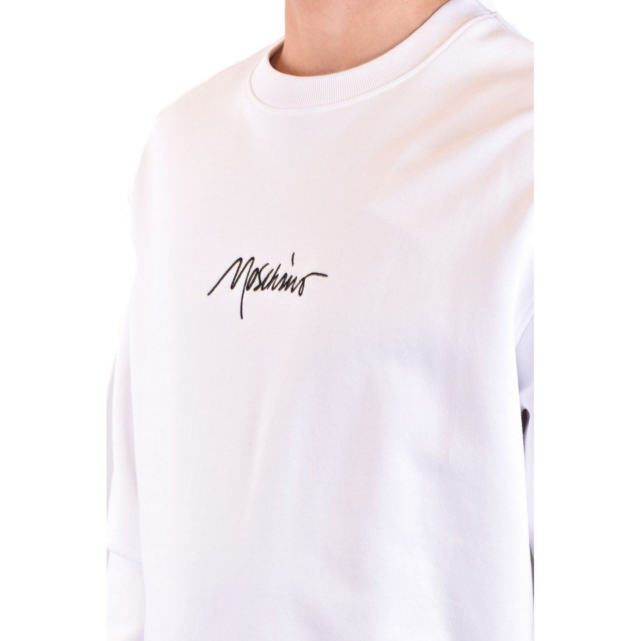 2424592 Moschino Felpa Bianca Stampa Uomo