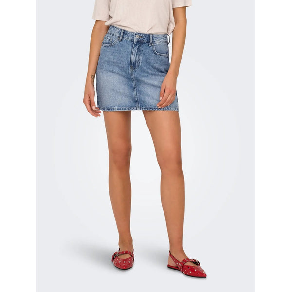 Onlneola Life High Waist Denim Skirt Box Gonna Donna