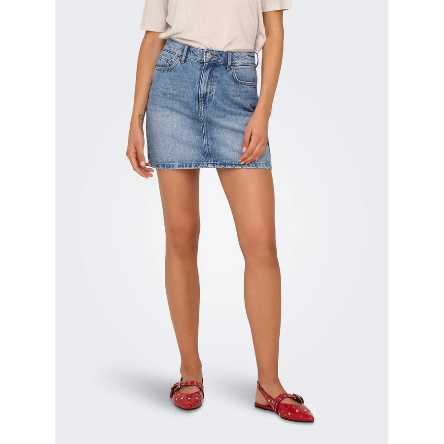 Onlneola Life High Waist Denim Skirt Box Gonna Donna