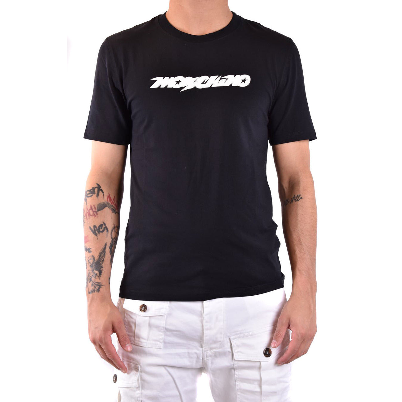 2430904 Moschino T-Shirt Nera Stampa Uomo