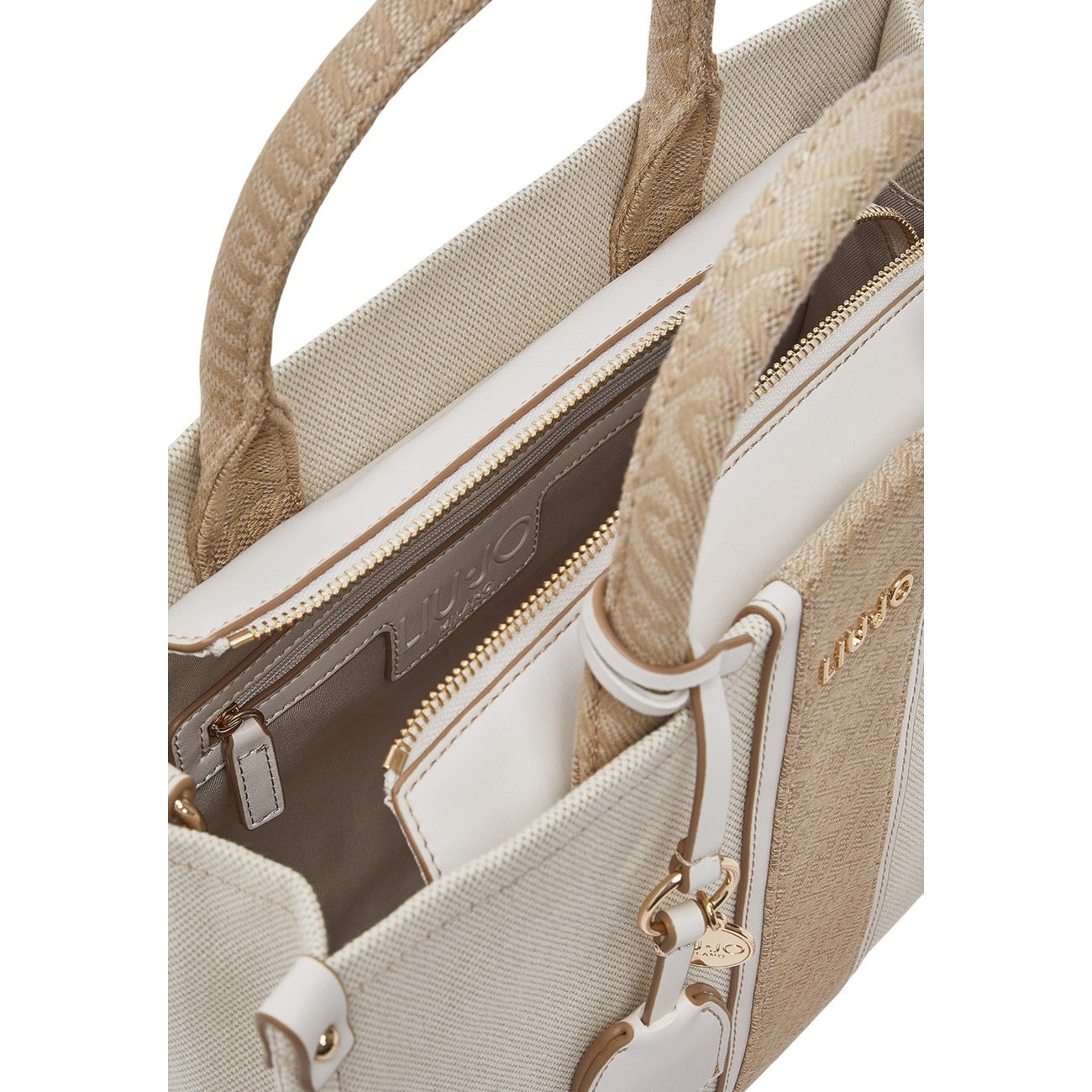 2459490 Liu Jo Borsa Grande Beige Cotone Donna