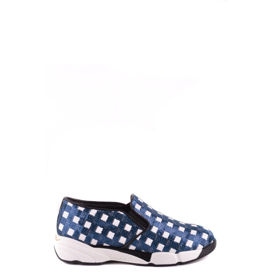 Sneakers Slip-On "Sequins" con Motivo Vichy in Paillettes