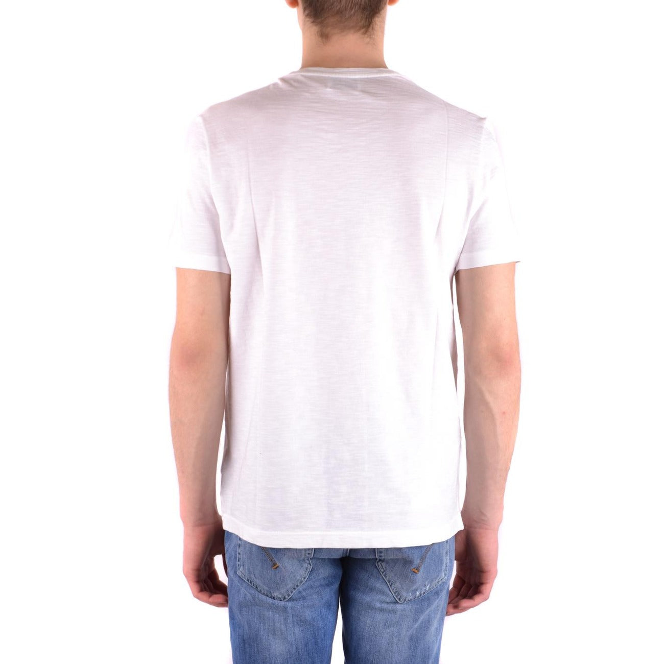 2429325 Dondup T-Shirt Bianca Stampa Uomo