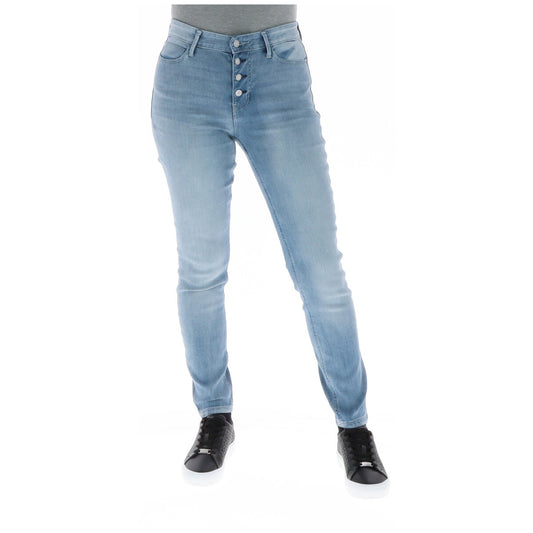 255382 Guess Jeans Azzurri Effetto Consumato Cotone Donna