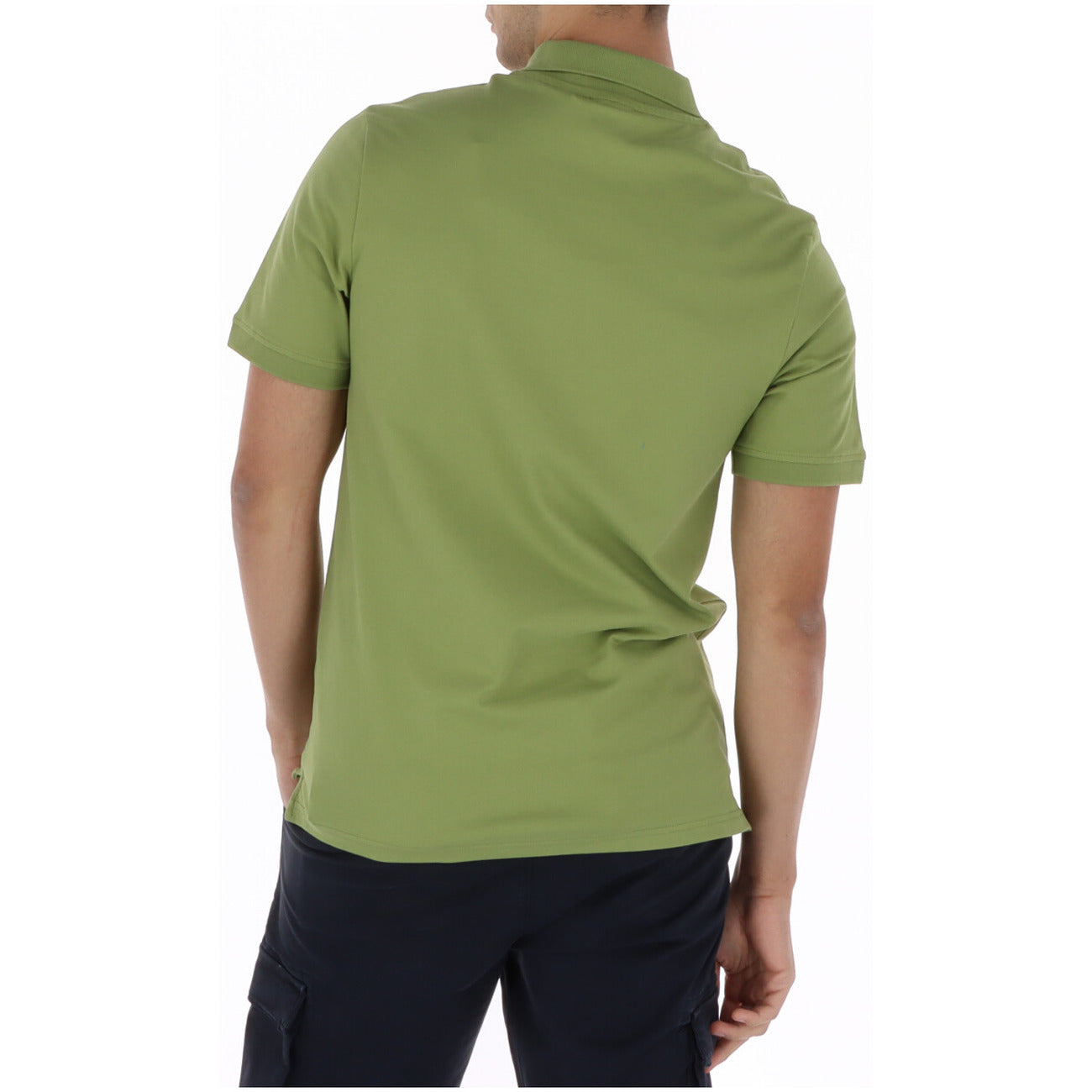 2461492 Lyle & Scott Polo Verde Cotone Elastan Colletto Polo Uomo