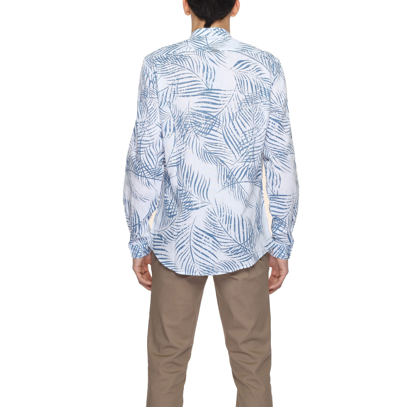 2220038 Antony Morato Camicia Blu Cotone Lino Uomo