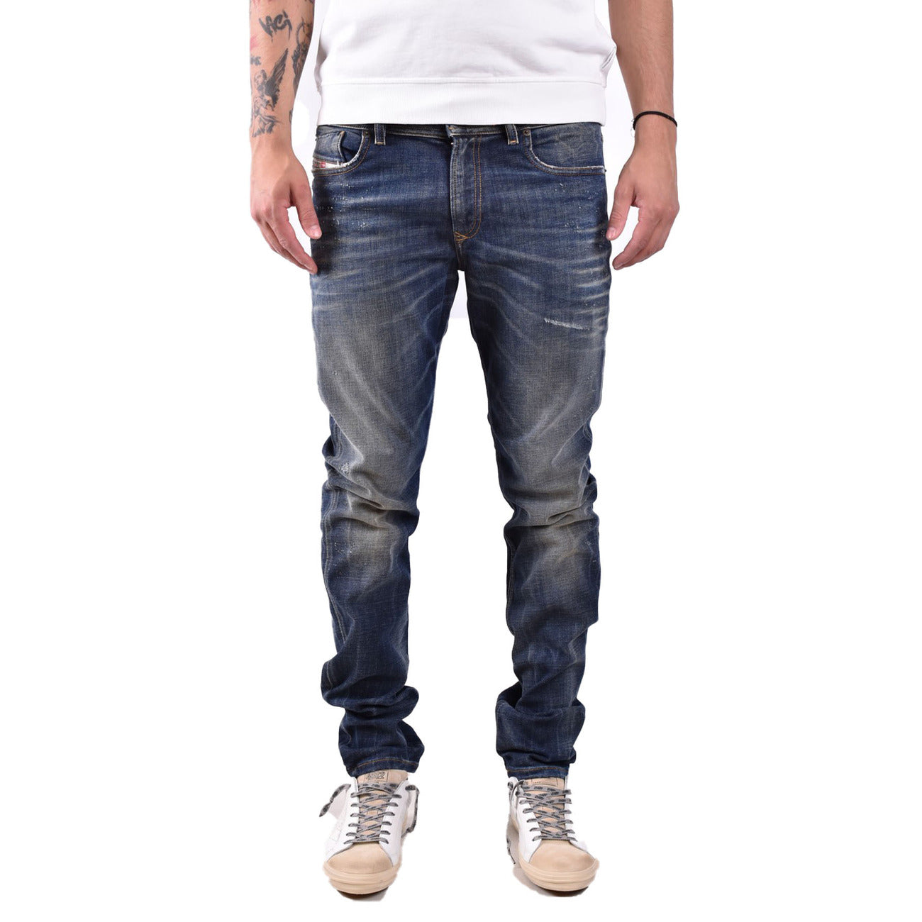 2429376 Diesel Jeans Blu Effetto Consumato Uomo