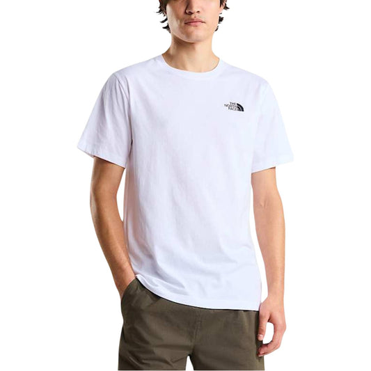 2456640 The North Face T-Shirt Bianca Stampa Cotone Poliestere Uomo