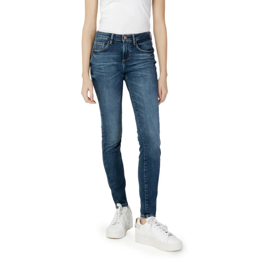 348194 Guess Jeans Blu Effetto Consumato Donna