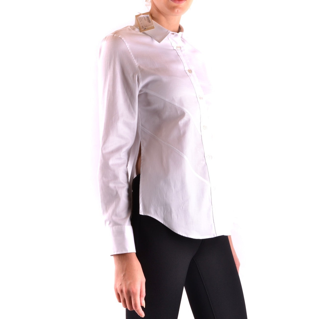 487470 Golden Goose Camicia Bianca Maniche Lunghe Donna