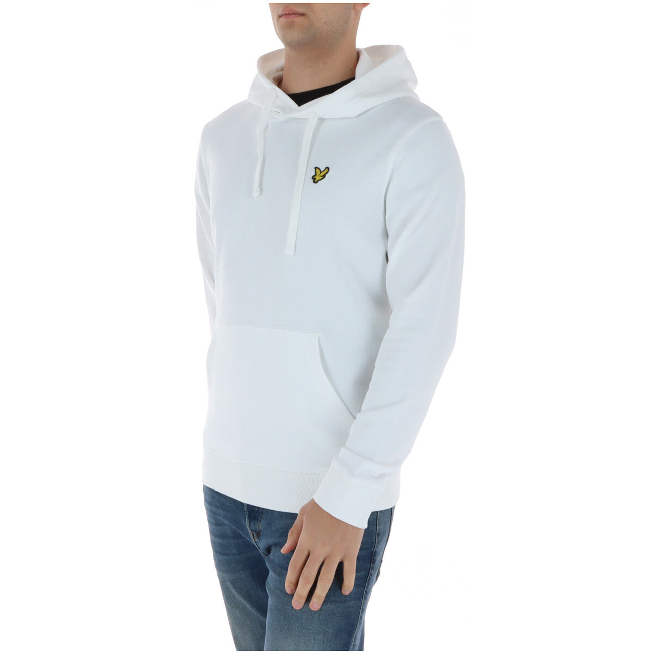 2150285 Lyle & Scott Felpa Bianca con Cappuccio Uomo