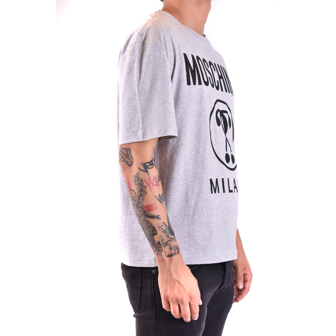 2424579 Moschino T-Shirt Grigia Stampa Uomo