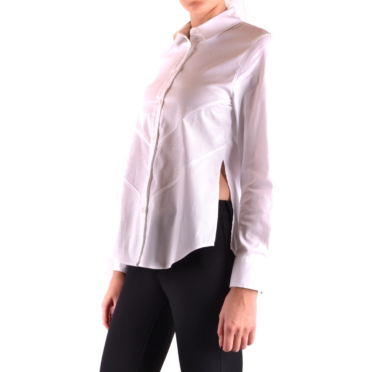 487470 Golden Goose Camicia Bianca Maniche Lunghe Donna