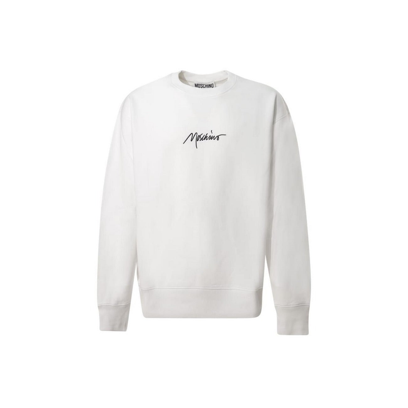 2424592 Moschino Felpa Bianca Stampa Uomo