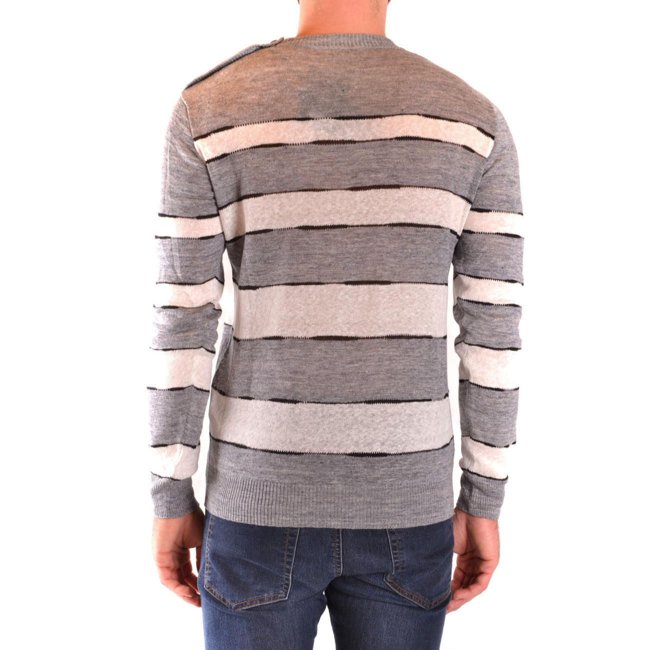 2431145 Paolo Pecora Maglia Multicolore Lino Righe Uomo