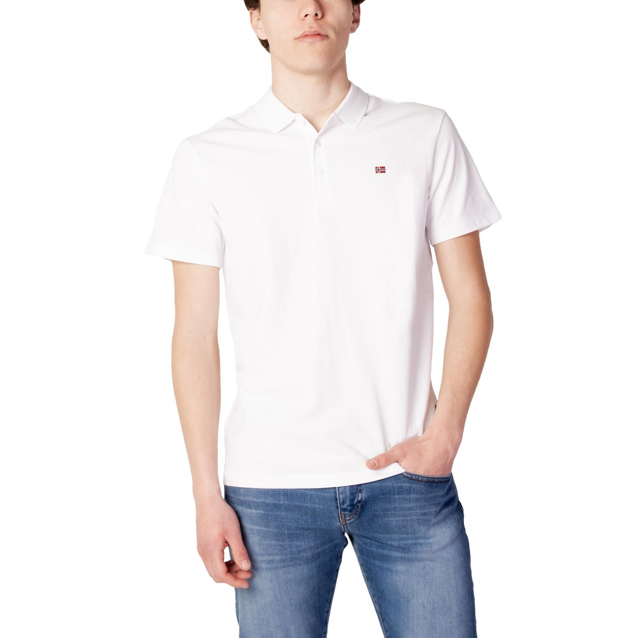 2422802 Napapijri Polo Bianco Uomo