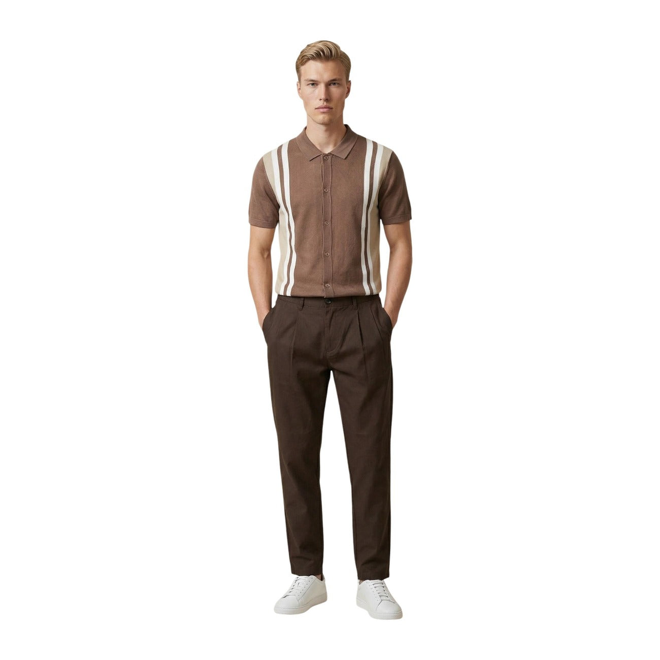 2460994 Gianni Lupo Pantaloni Marrone Uomo