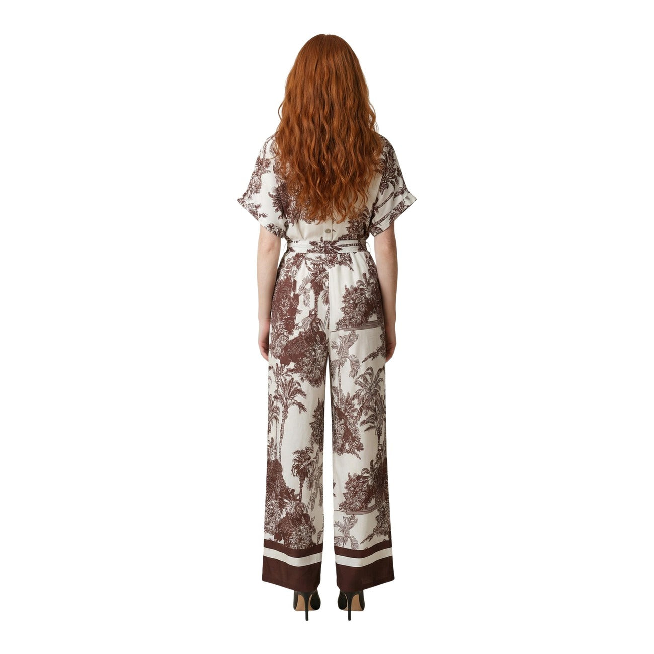 514490 Artigli Tuta Beige Floreale Donna