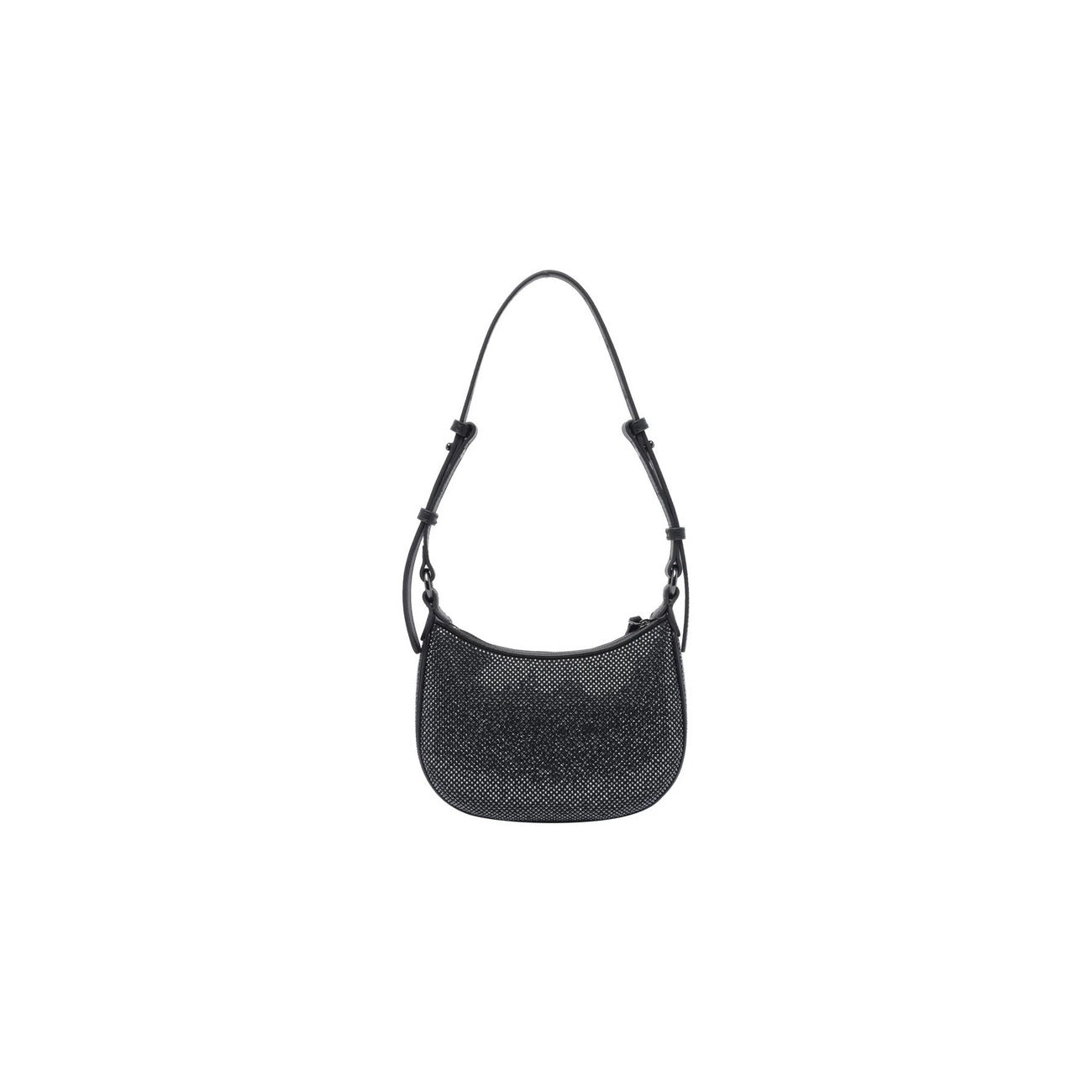 2438450 Pinko Borsa a Mano Nera con Strass Donna
