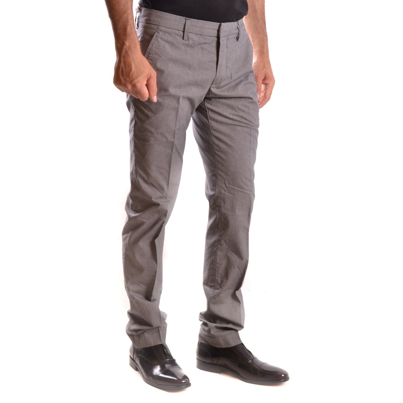 2429473 Dondup Pantaloni Grigio Quadri 100% Cotone Uomo