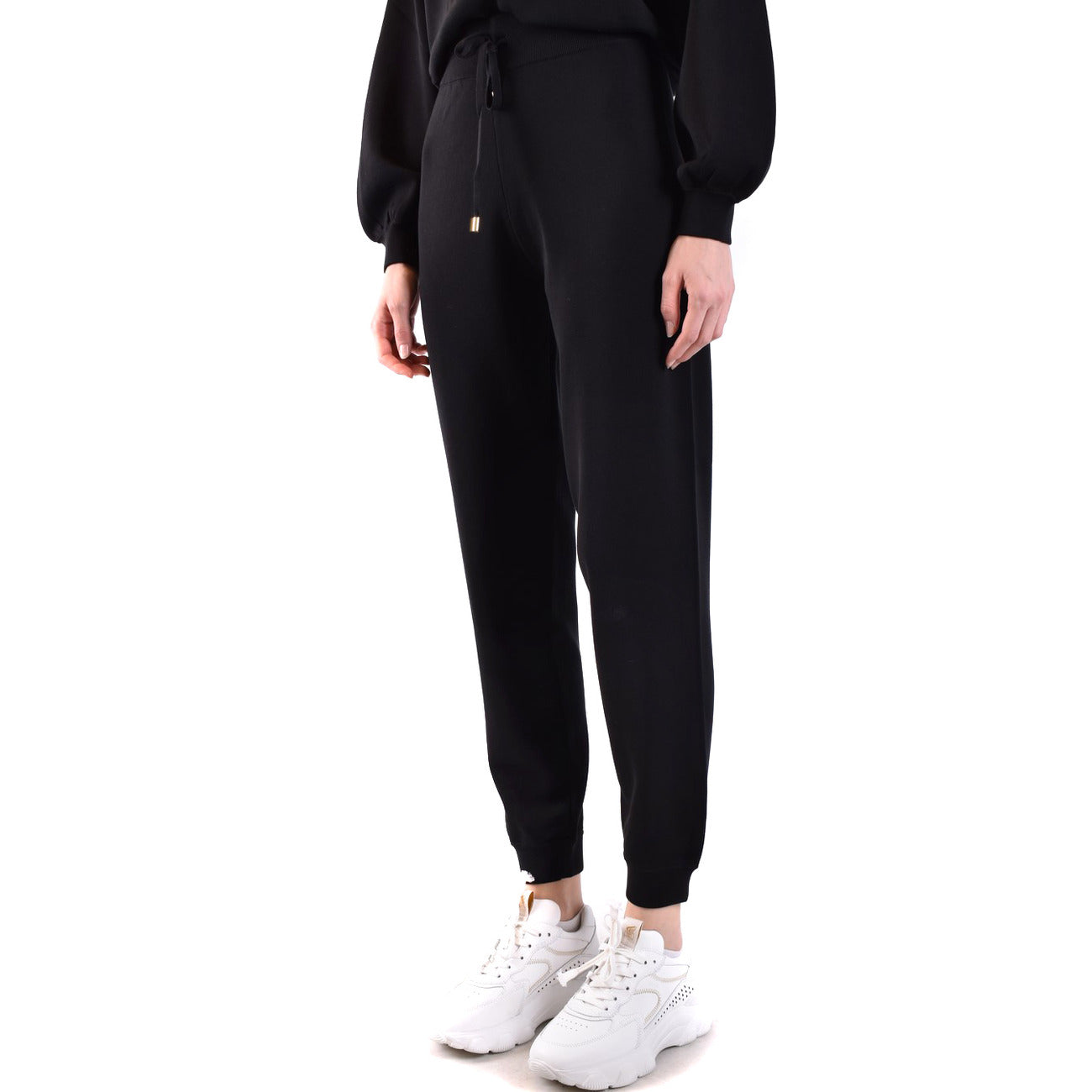 2438472 Pinko Pantaloni Neri Donna Cotone 66% Lacci