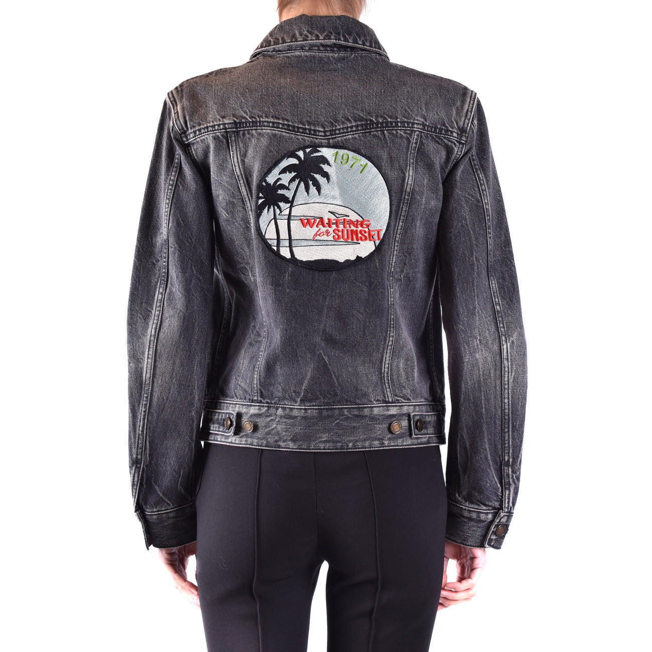 2438395 Saint Laurent Giacca Nera Donna