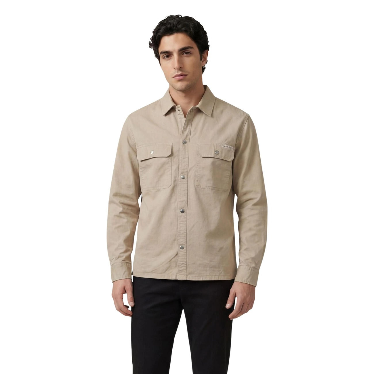 2454960 Calvin Klein Jeans Camicia Beige Uomo