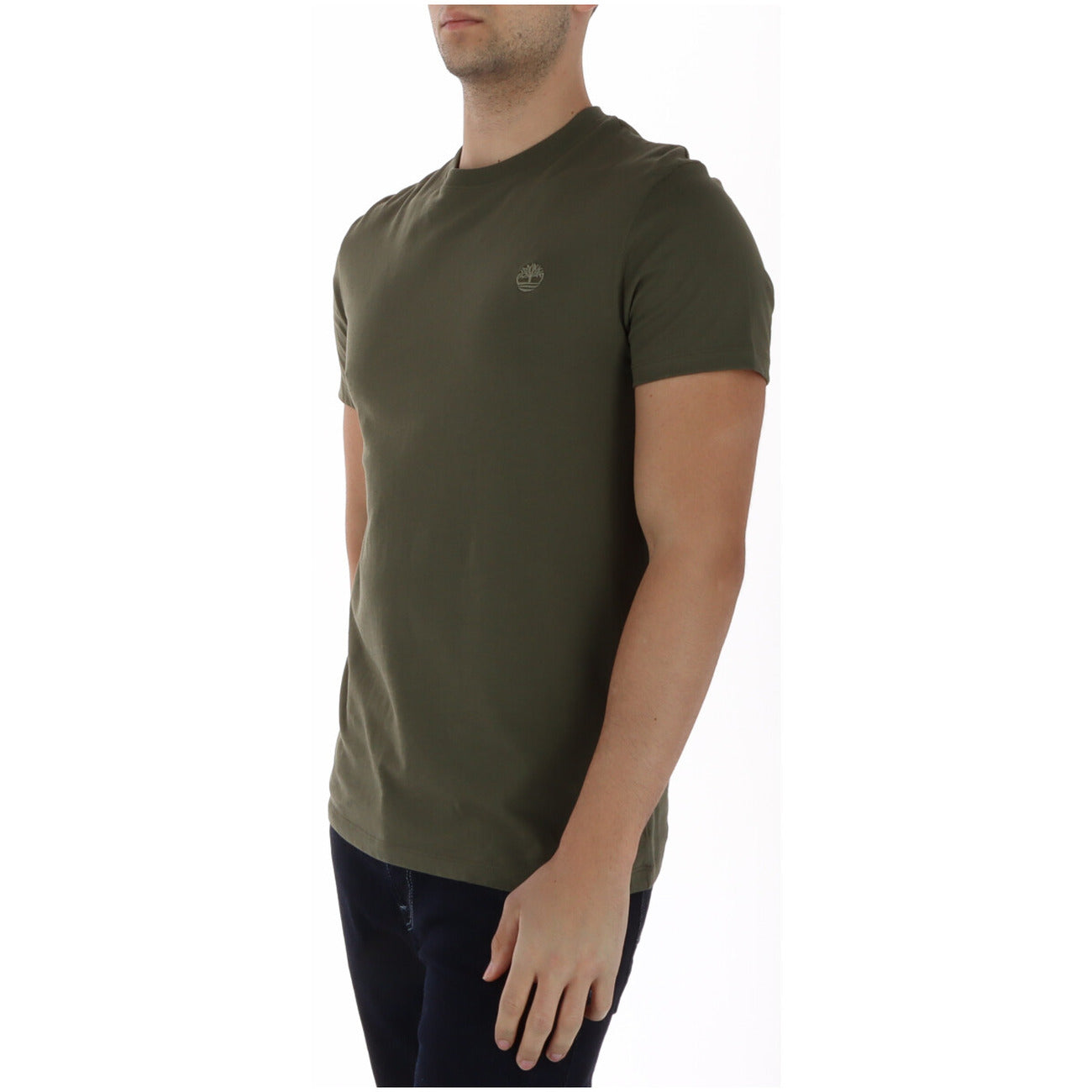 2452553 Timberland T-Shirt Verde 100% Cotone Uomo