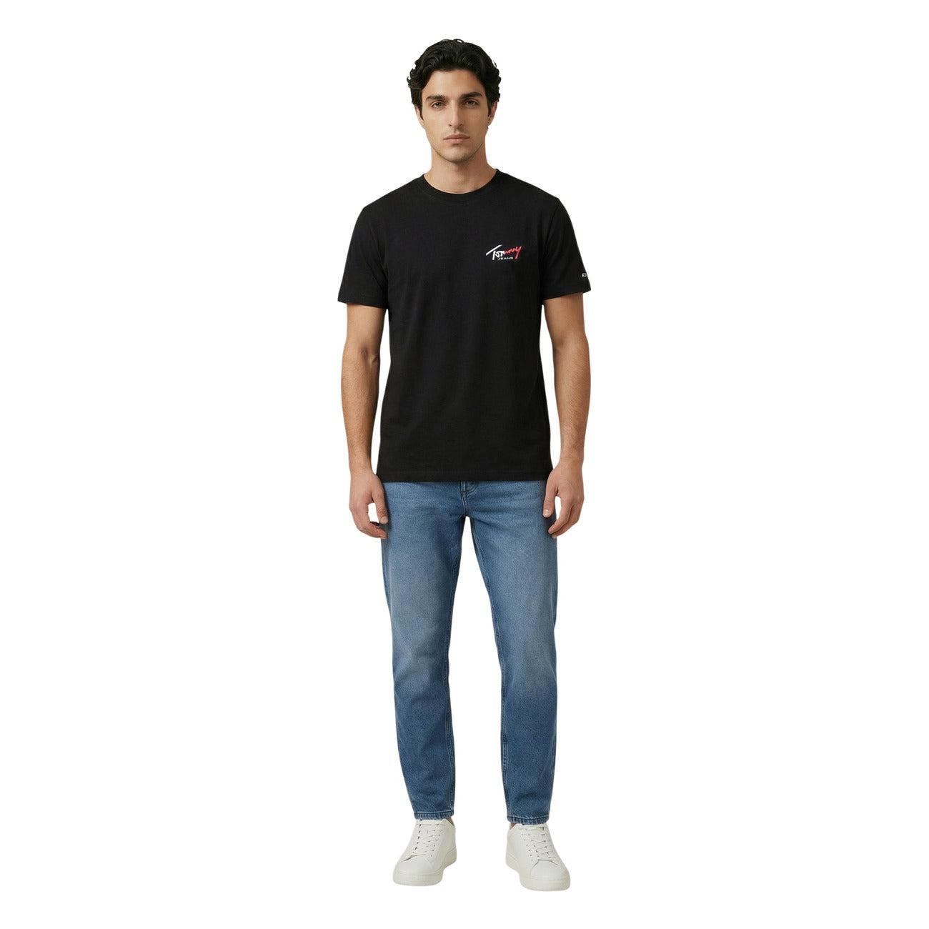 2453582 Tommy Hilfiger Jeans T-Shirt Nera Uomo