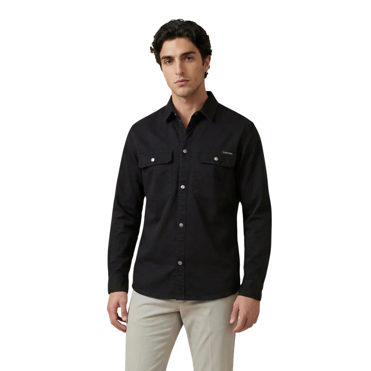 2455037 Calvin Klein Jeans Camicia Nero Uomo