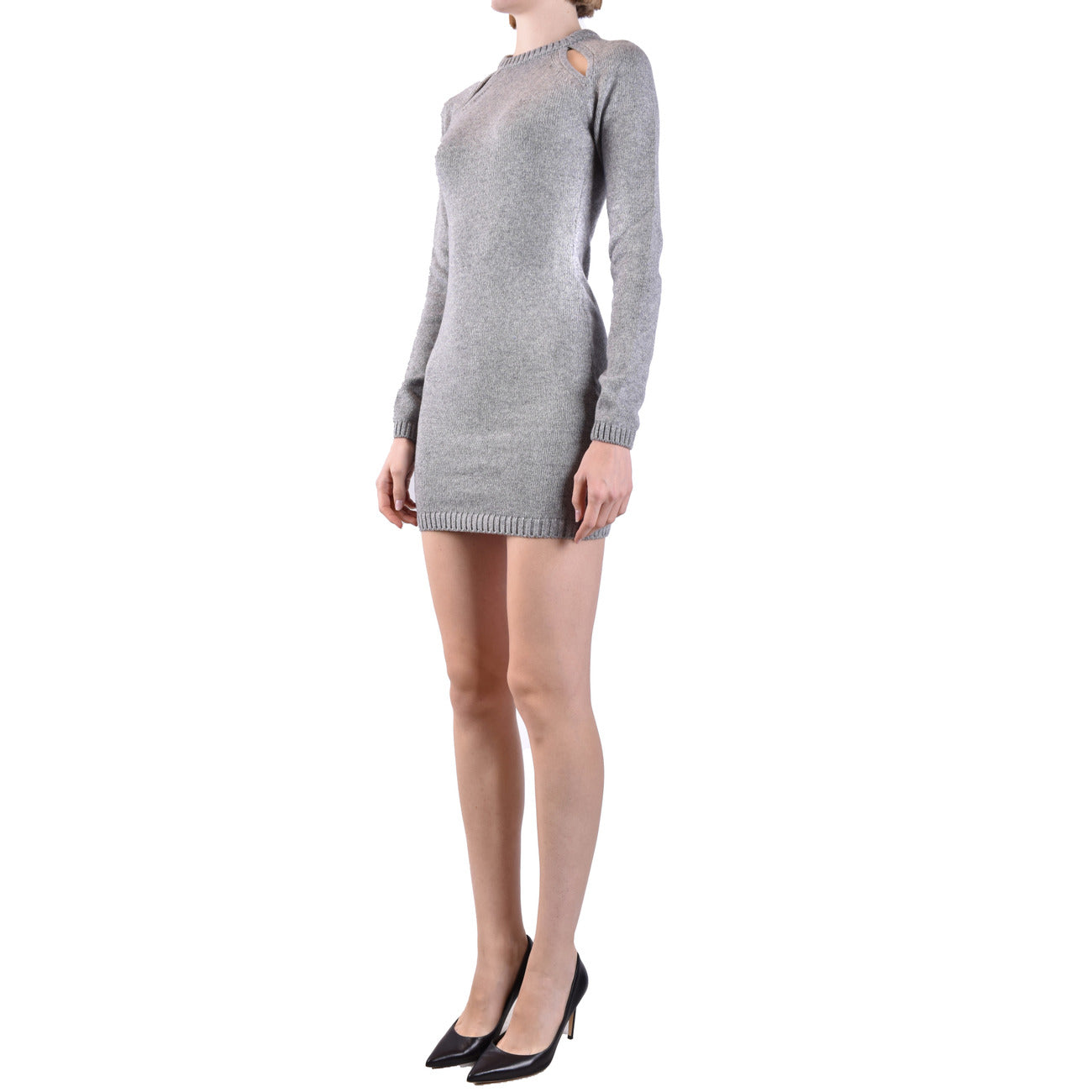 2430257 Chiara Ferragni Abito Grigio Corto Donna Lana Cashmere