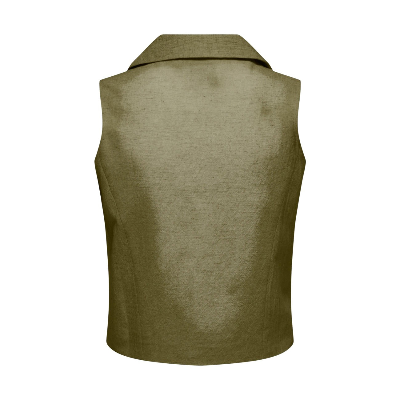 517459 Jacqueline De Yong Gilet Verde Smanicato Donna