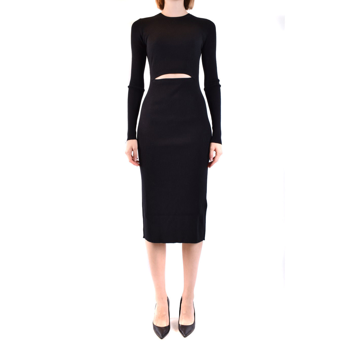 2428895 Diesel Abito Nero Donna Lana Maniche Lunghe