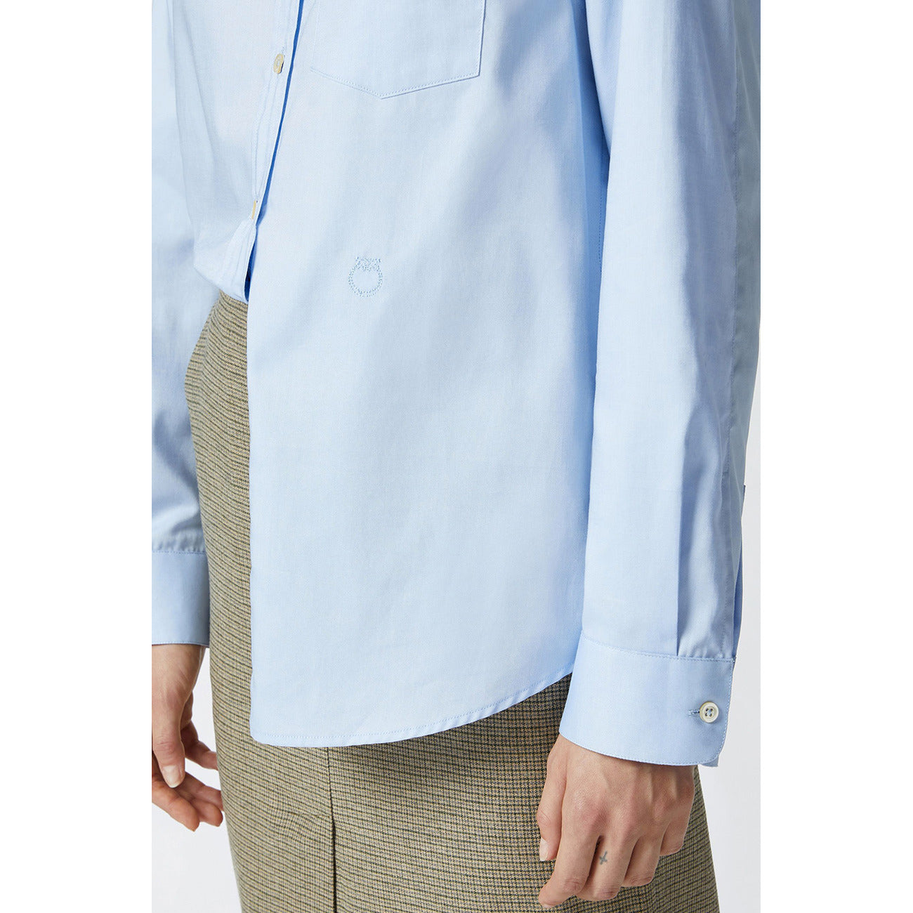 2425168 Pinko Camicia Azzurra Donna Cotone 100% Bottoni