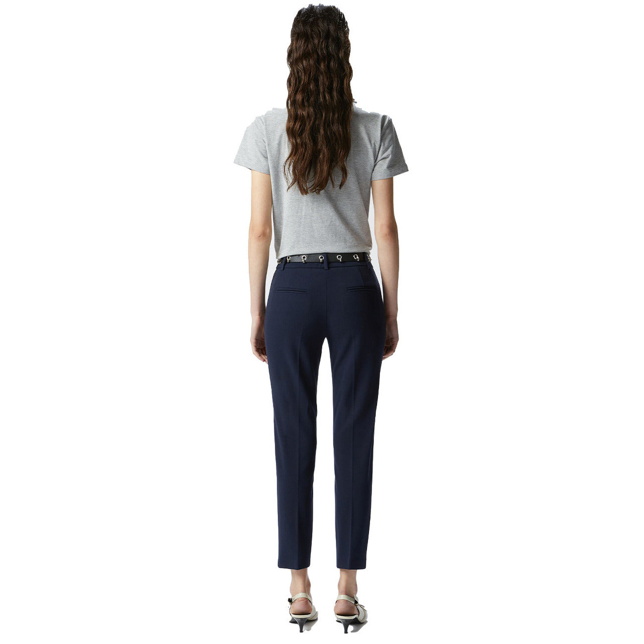2442524 Pinko Pantaloni Blu Donna Viscosa 67% Nylon 28%
