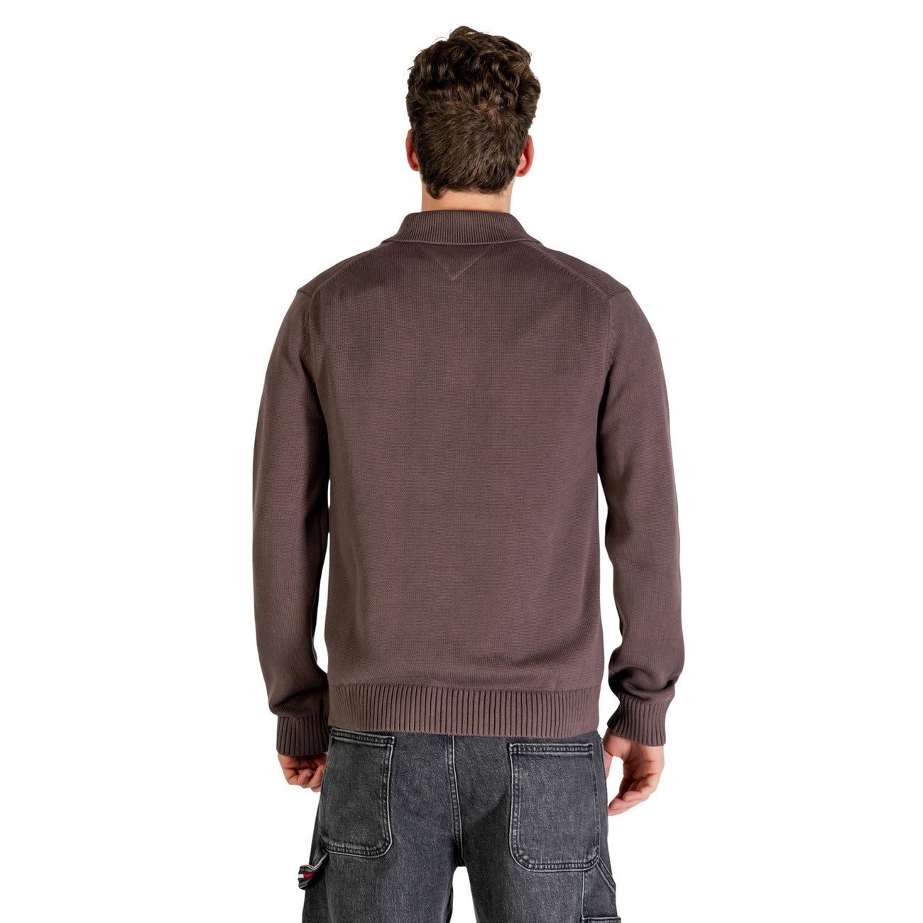2451616 Tommy Hilfiger Jeans Maglia Marrone Cotone Organico Uomo