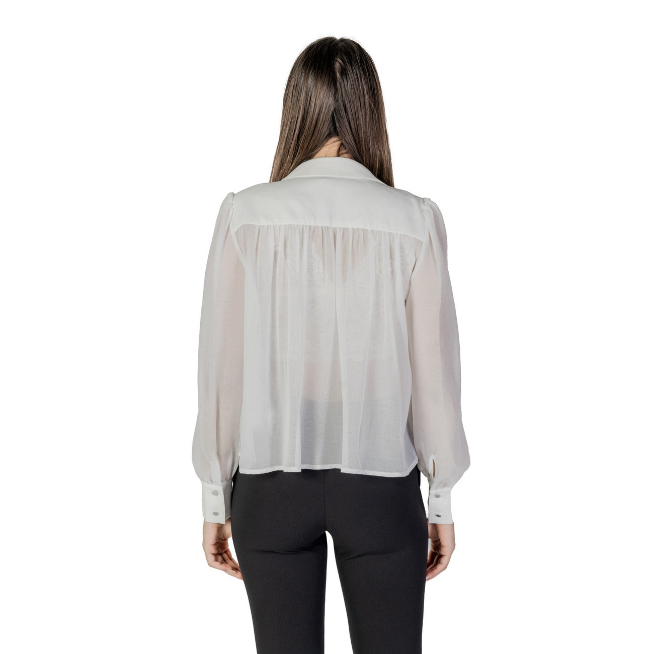 242-CPLIA Morgan De Toi Camicia Bianca Scollo V Donna