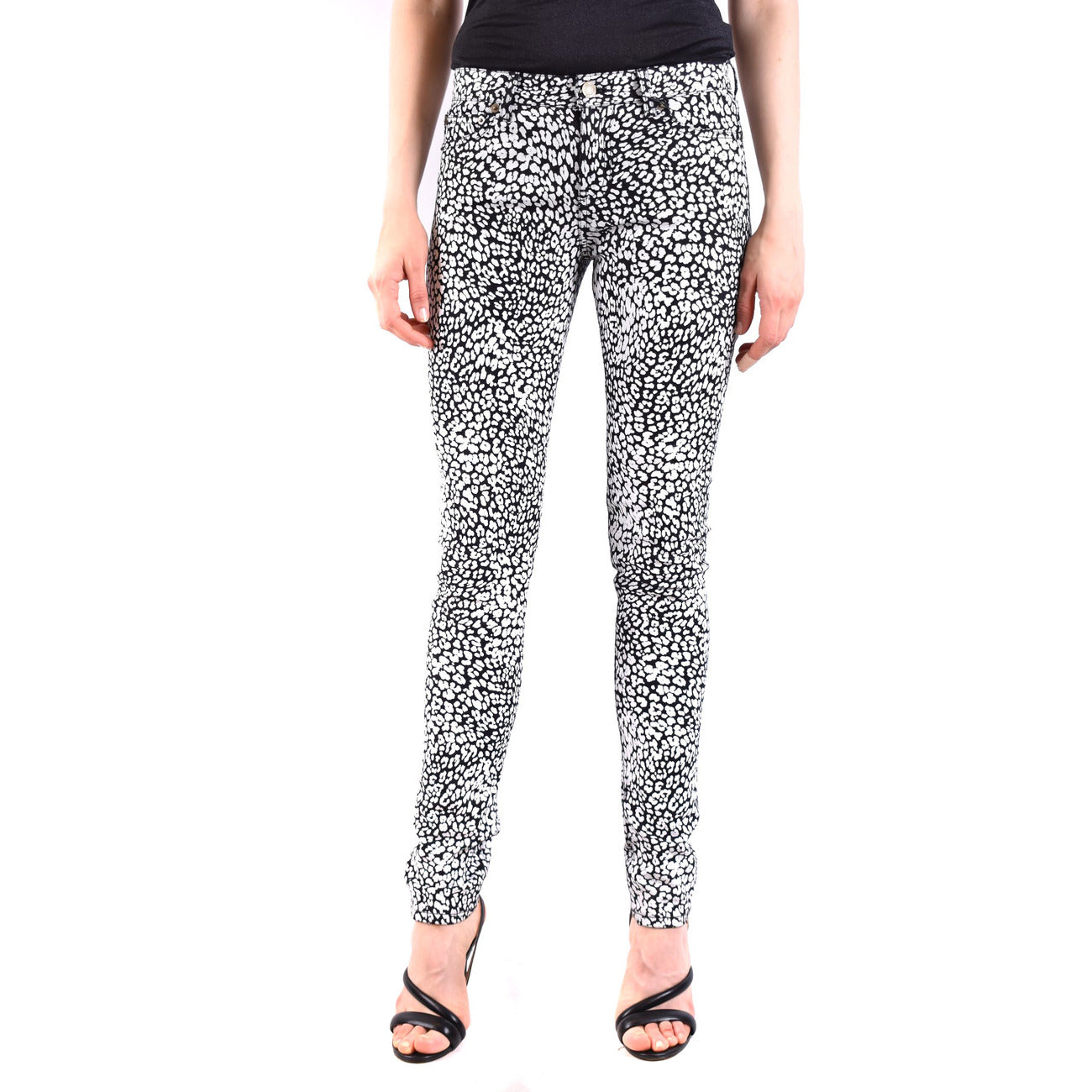 2438340 Saint Laurent Jeans Bianchi Leopardati Donna