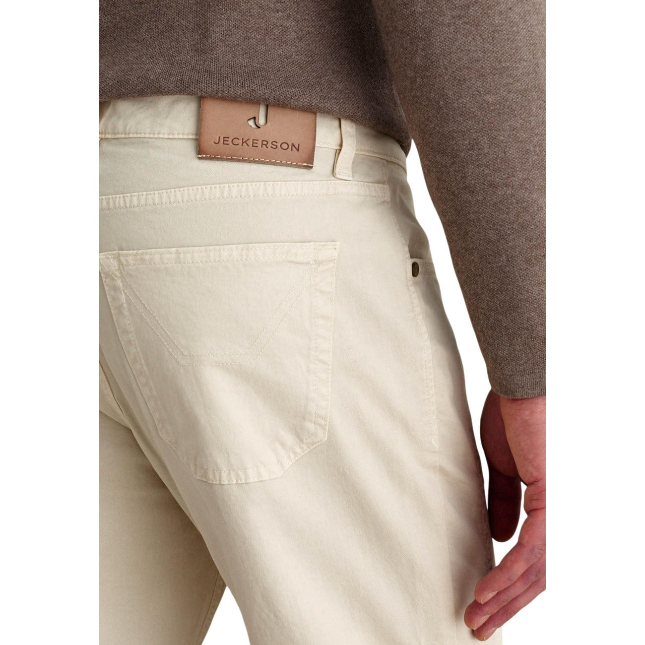 2457000 Jeckerson Pantaloni Bianco Ciniglia Uomo