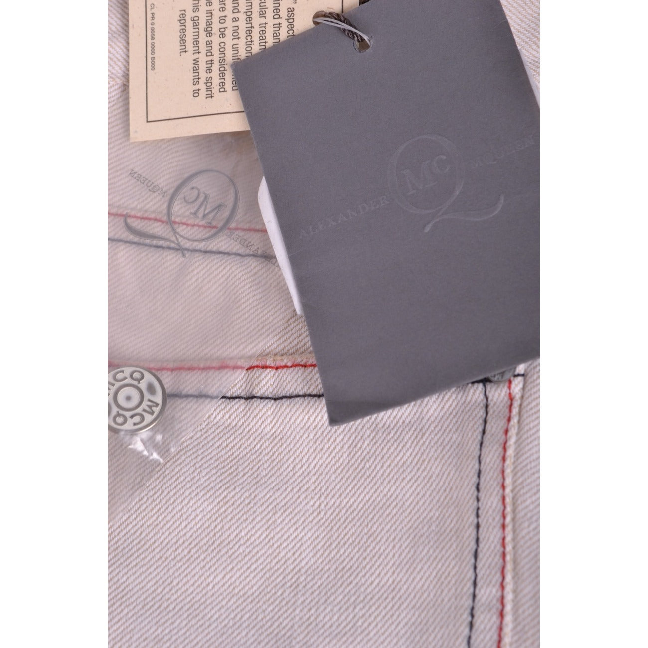 2434221 Alexander McQueen Jeans Bianchi Donna