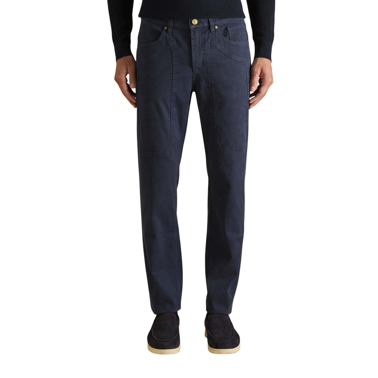 2457012 Jeckerson Pantaloni Blu Ciniglia Uomo