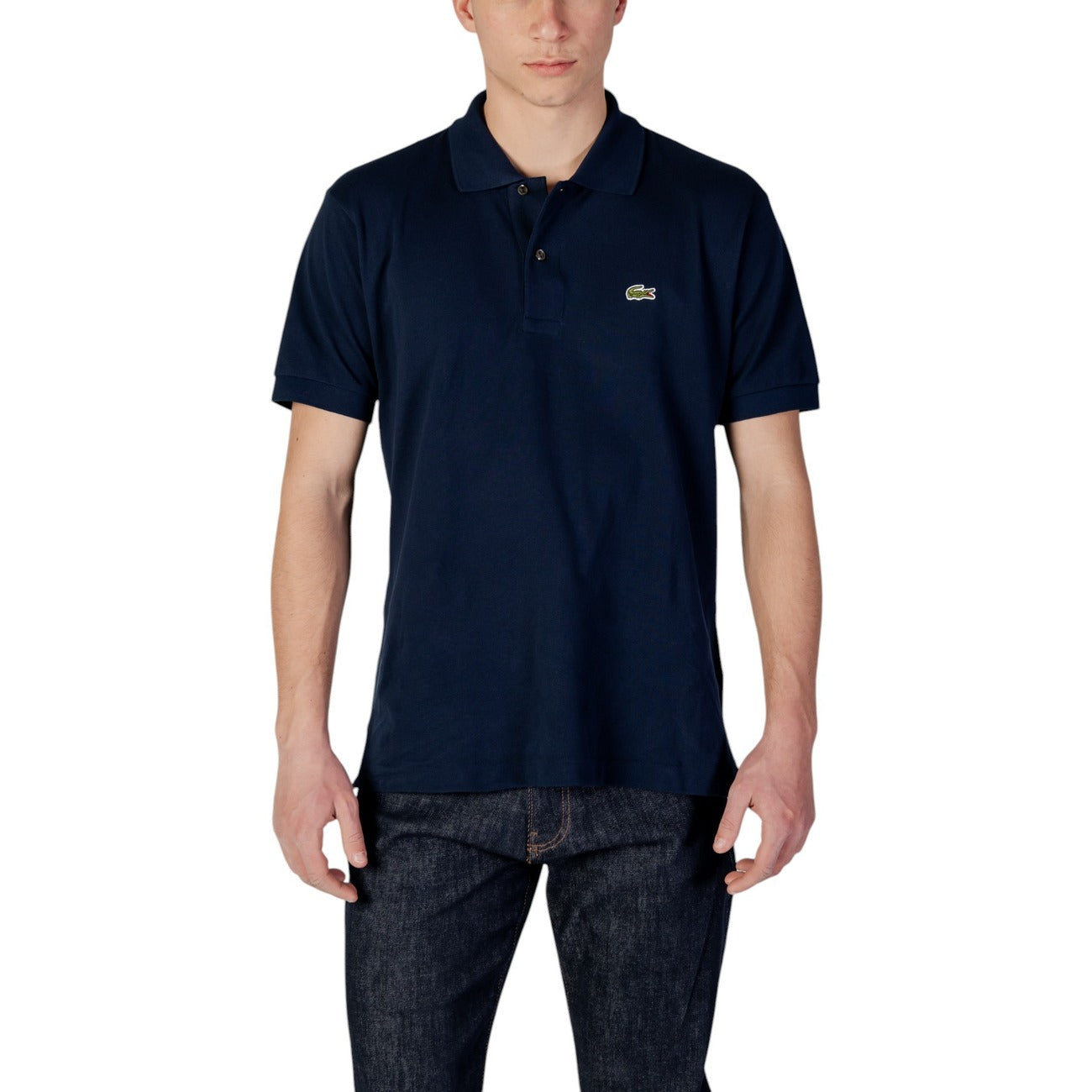 2412651 Lacoste Polo Blu Cotone Colletto Polo Maniche Corte Uomo