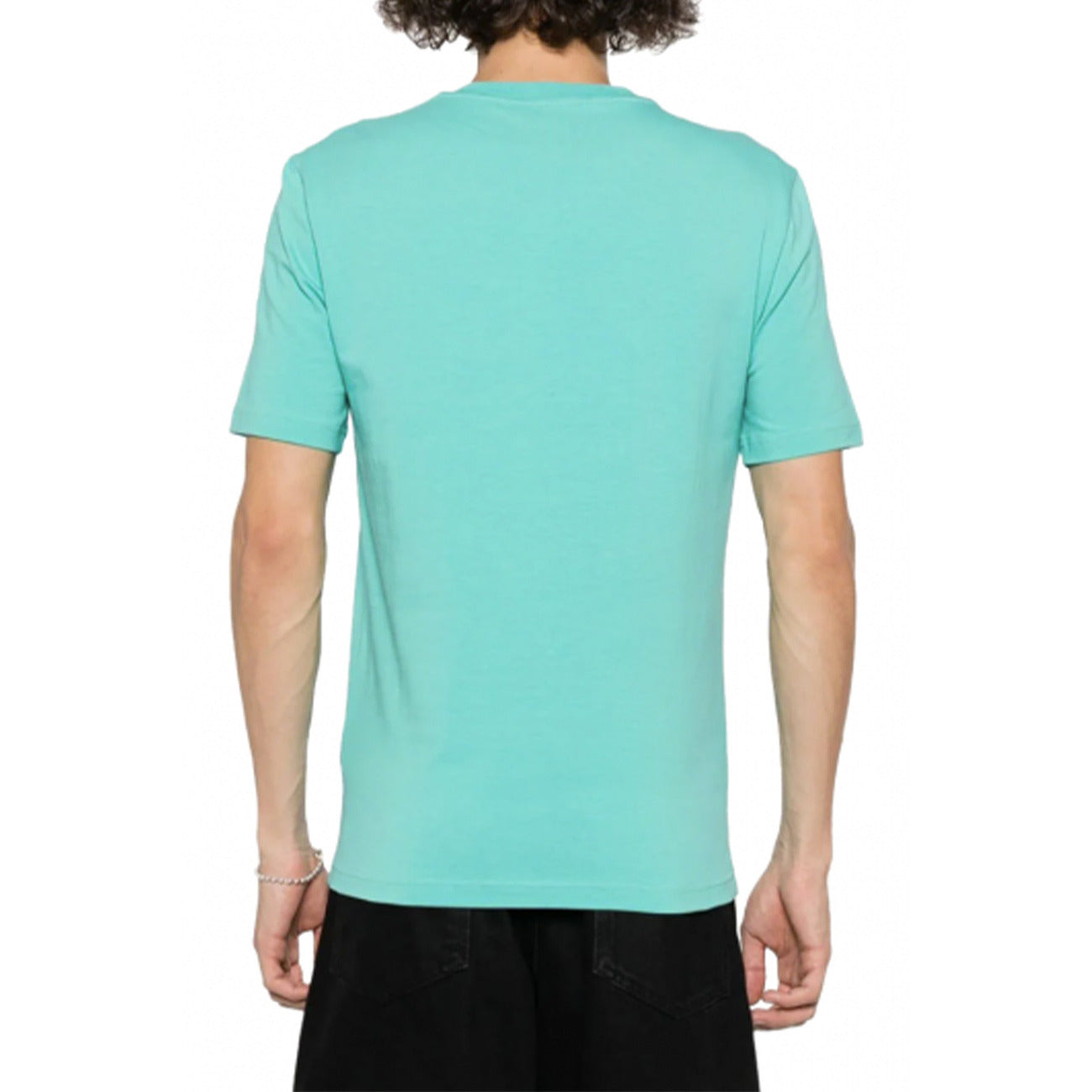 2425094 Moschino T-Shirt Azzurra Stampa Uomo